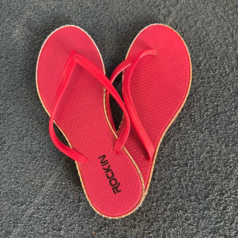 Rockin size 11 red with gold trim flats